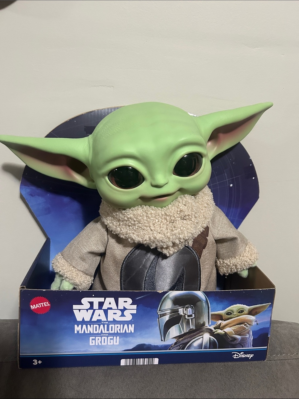 Mattel Grogu Plush Figure - Green with Tan Outfit